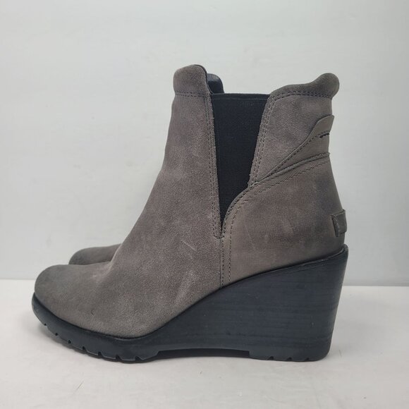 Sorel After Hours Women's Gray Suede Wedge Ankle Boots US Size 9.5 - Picture 2 of 10